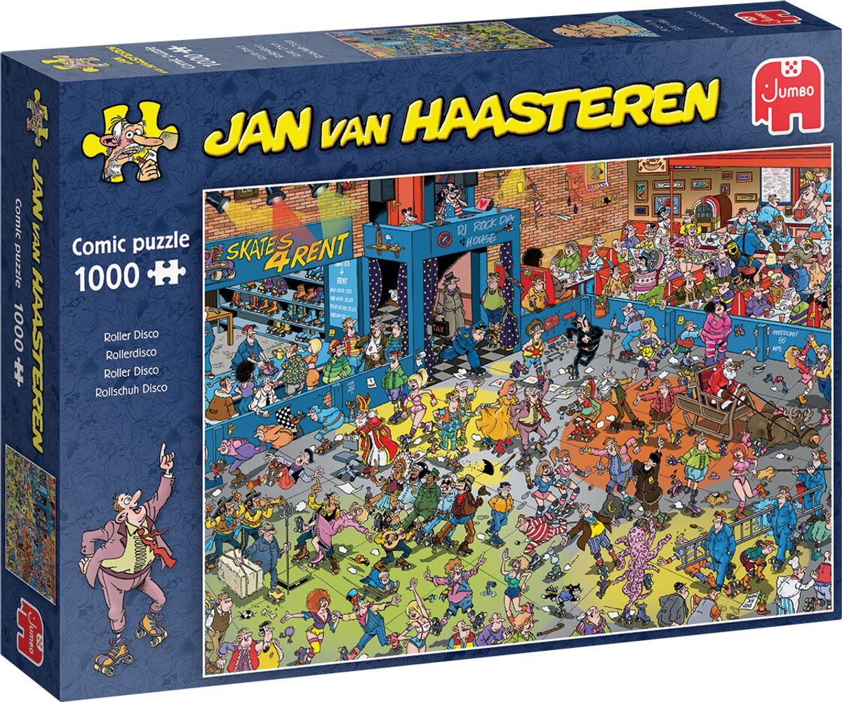 Jan Van Haasteren Puslespil - Roller Disco - 1000 Brikker