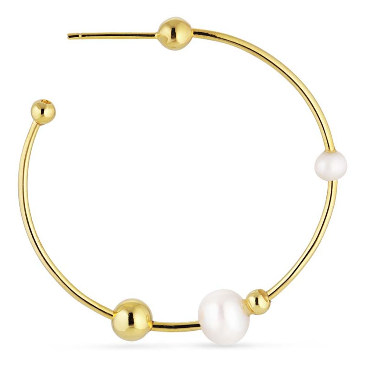 Jane Kønig Big Atomic Pearl Hoop i forgyldt - 1 stk