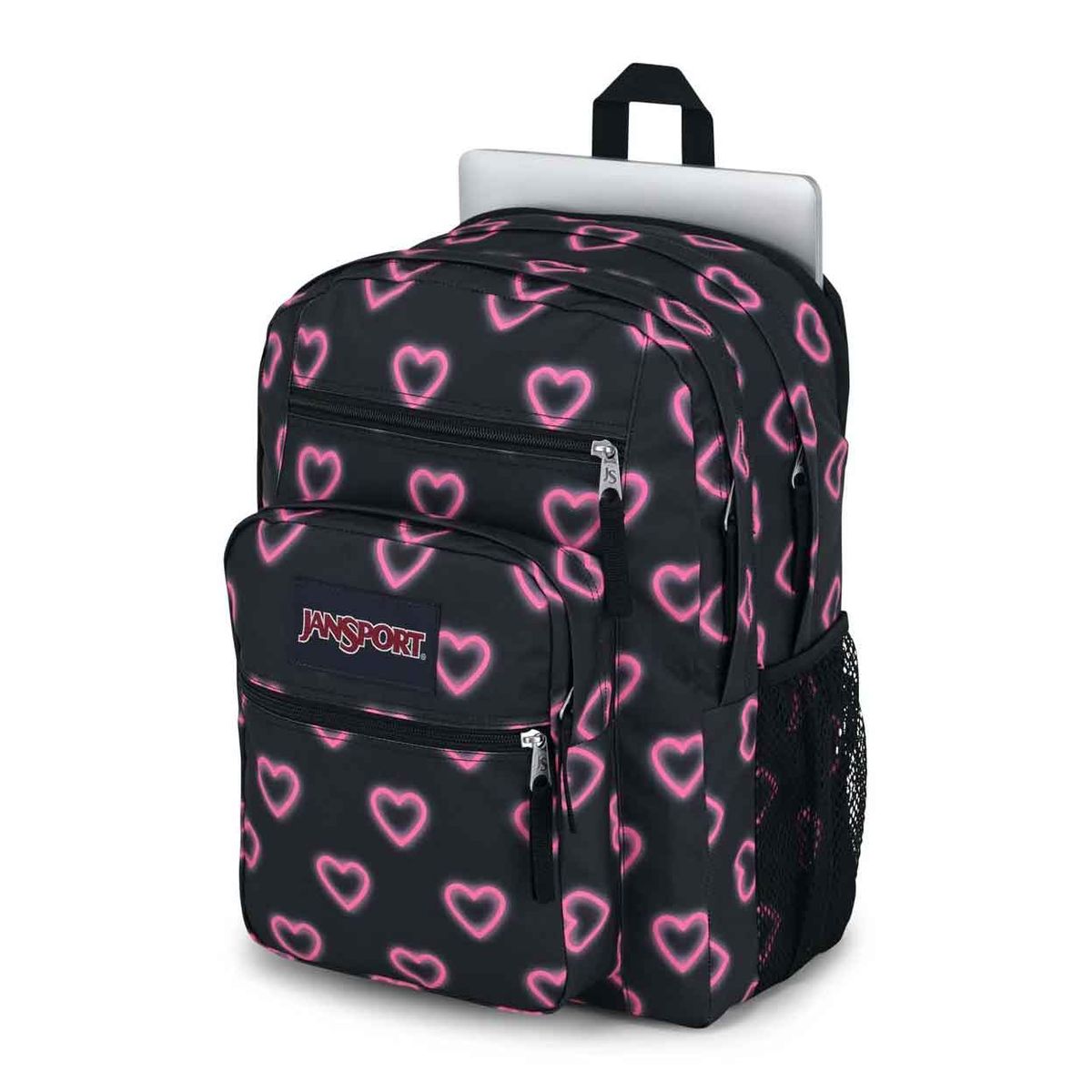 Jansport Big Student Rygsæk 34 L Happy Hearts Black