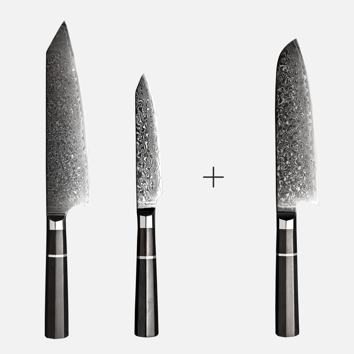 JAPANSK KNIVSÆT (2 KNIVE) + GRATIS SANTOKU