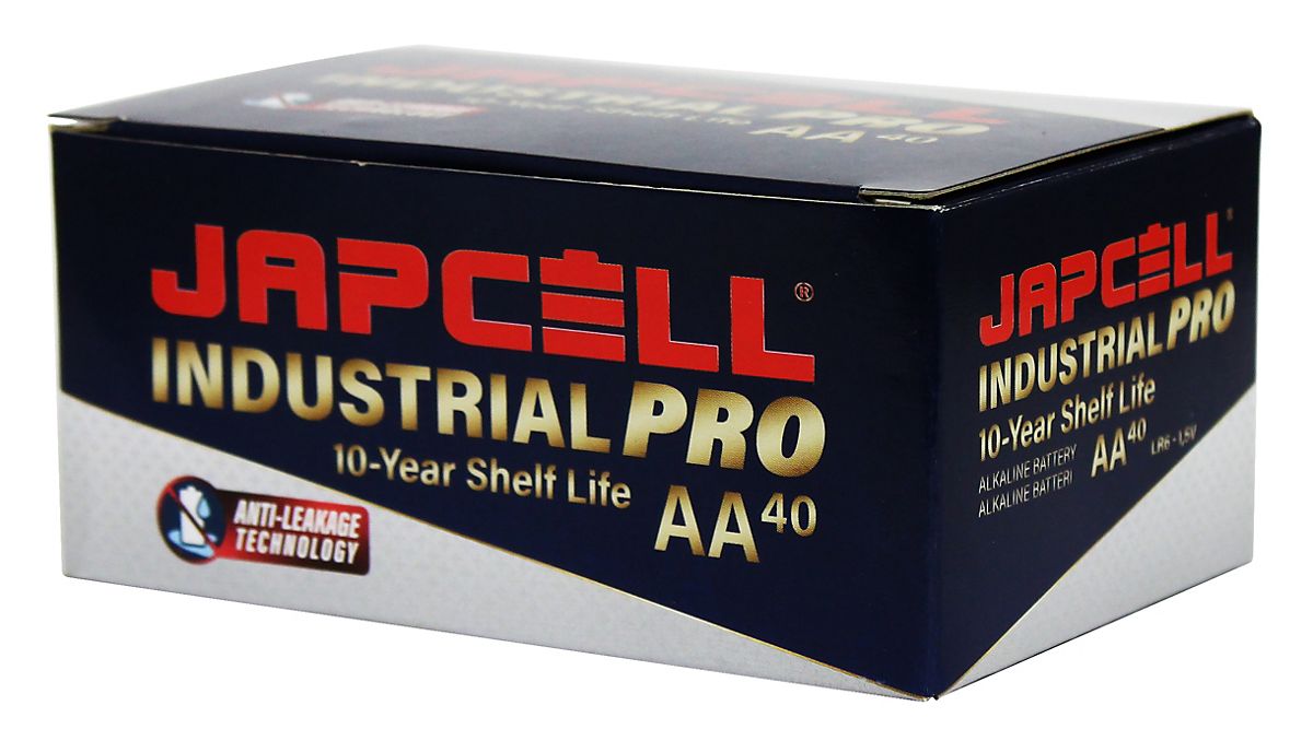 Japcell batteri 1,5V AA industrial pro - pakke a 40stk