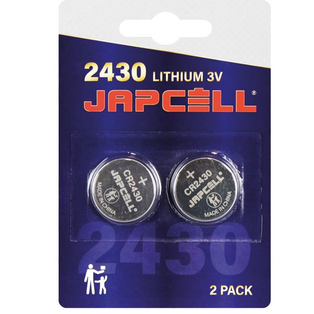 Japcell CR2430 3V lithium batteri 2 stk - 1170535