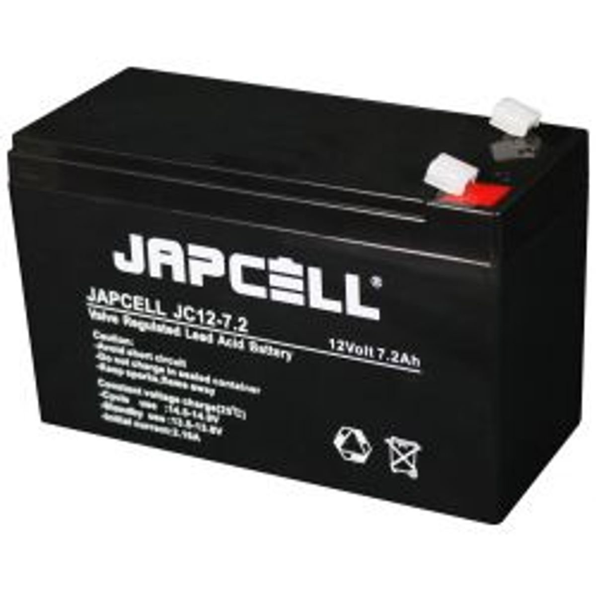 JAPCELL JC12-7.2 F1 (4.8mm) AGM battery - Batteri