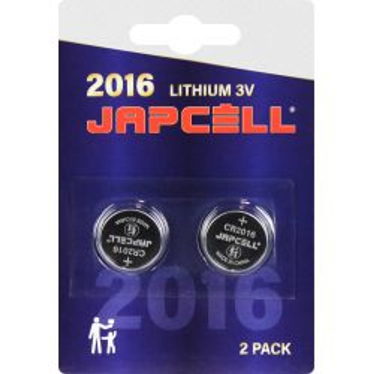 JAPCELL Lithium CR2016 Batteries - 2 pcs. pack - Batteri