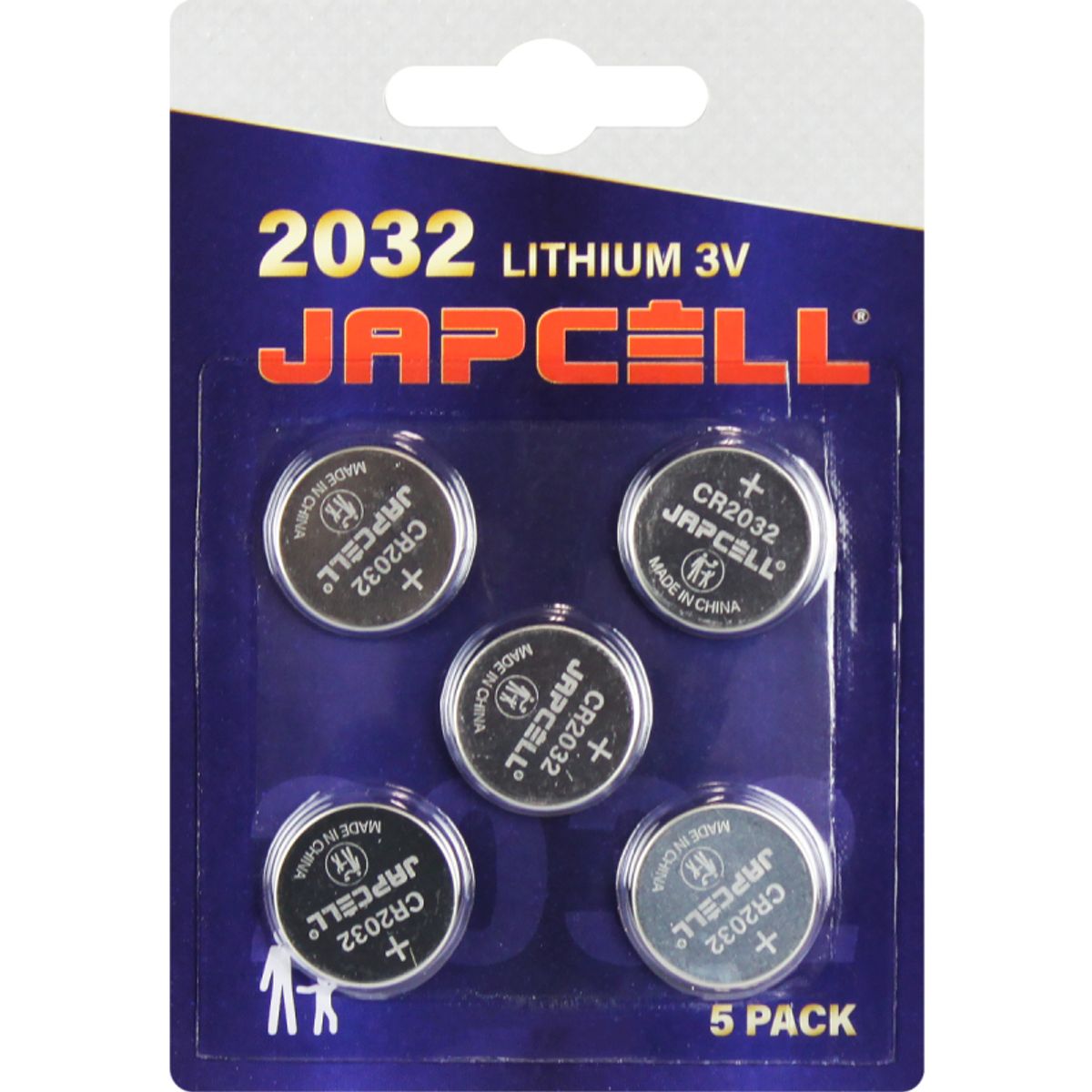 Japcell Lithium CR2032 Batterier - 5 stk. pakning