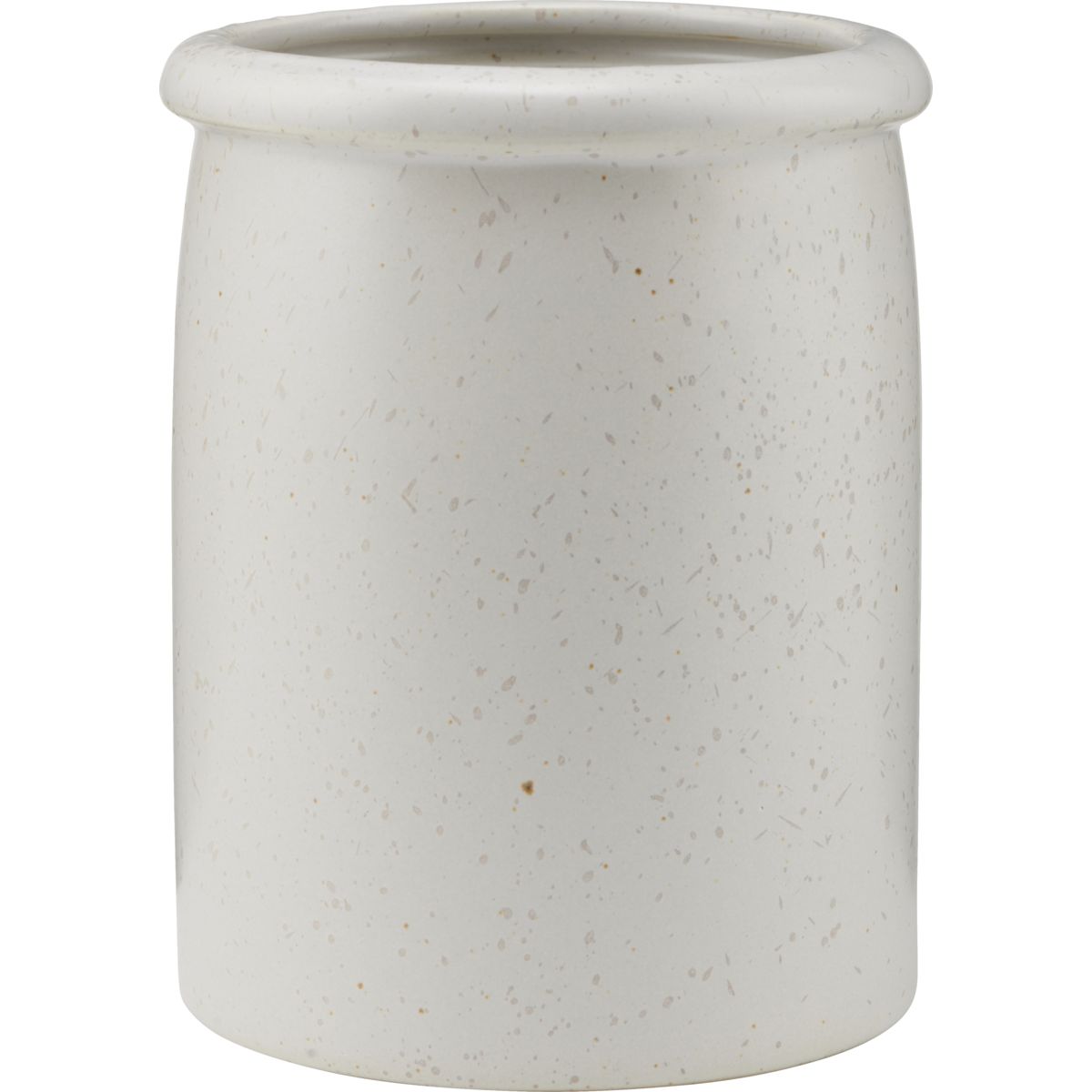 Jar, HDPion, Grey;White - Grey/White / Stoneware / h: 15 cm, dia: 11.5 cm