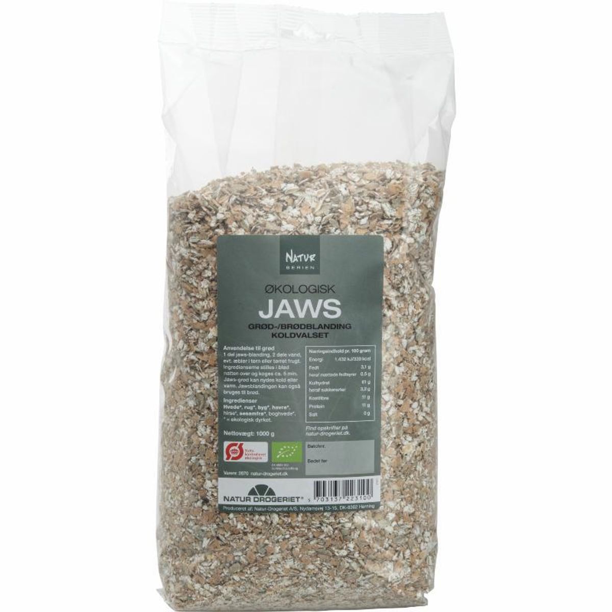 Jaws grød/brød kornblanding, 1000 g, økologisk