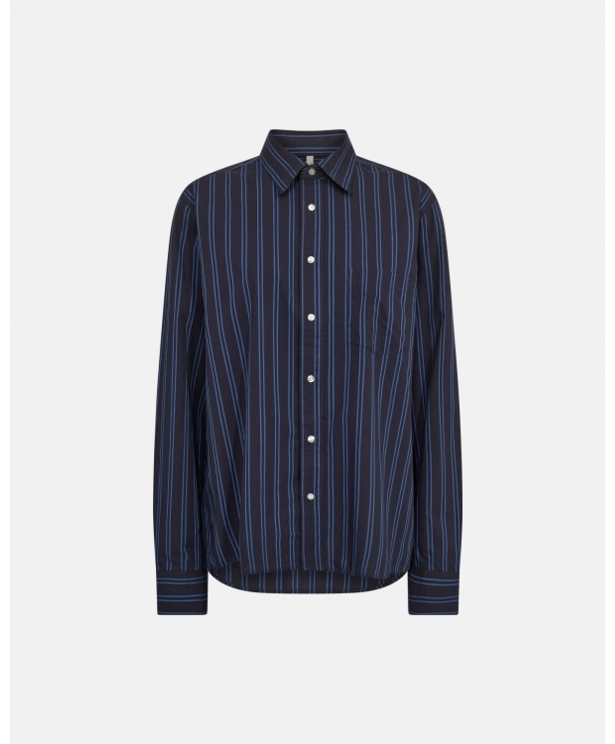 JBS Of Denmark Pyjamas skjorte i navy med stribet mønster, unisex