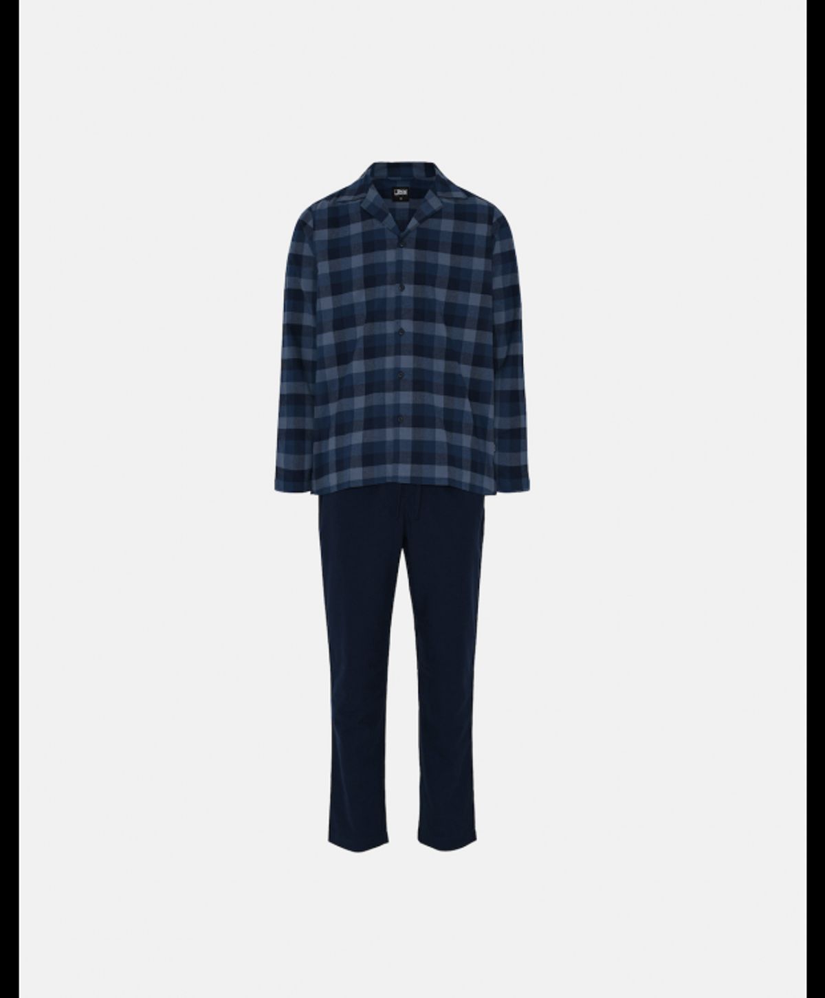 JBS pyjamas i flannel i navy til herre