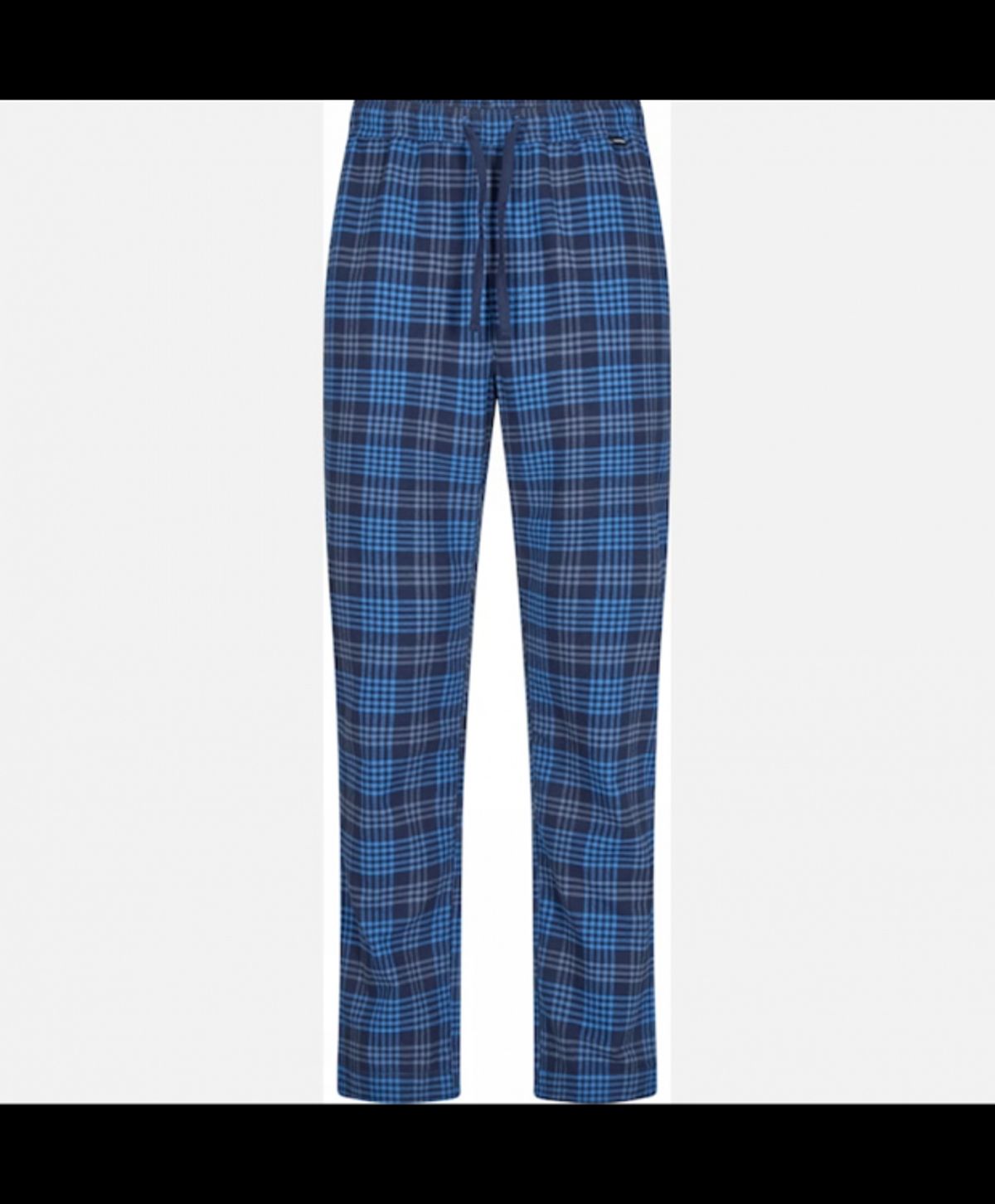 JBS pyjamasbukser i flannel i blå ternet nuancer til herre