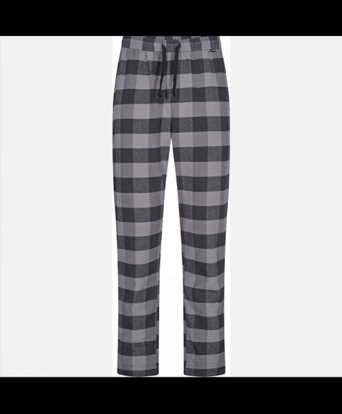 JBS pyjamasbukser i flannel i sort ternet nuancer til herre