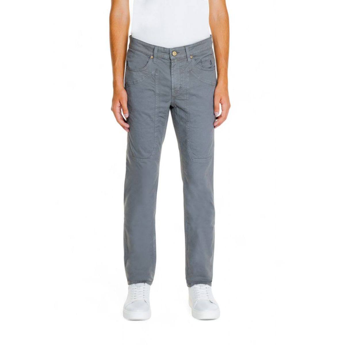 Jeckerson Gray Cotton Jeans & Pant