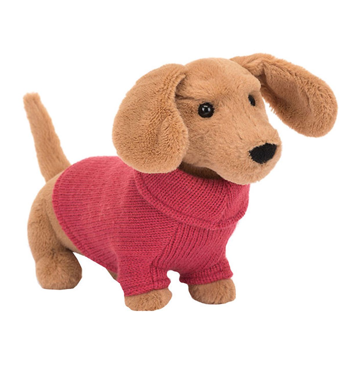 Jellycat Bamse - 14 cm - Sweater Sausage Dog Pink