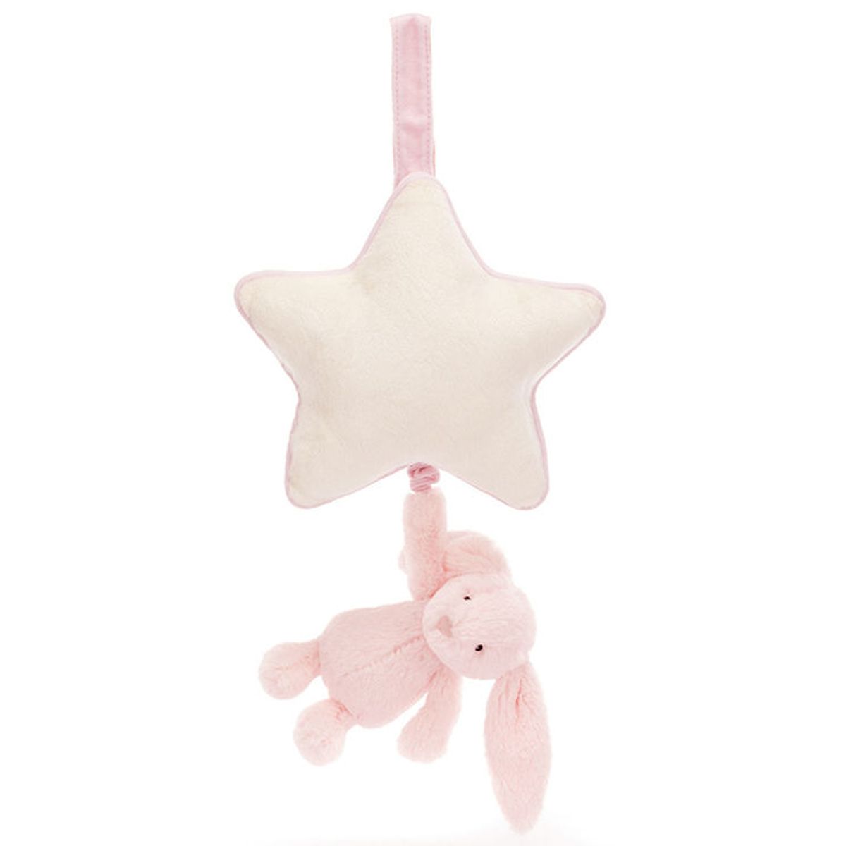 Jellycat Musikuro m. Stjerne - Bashful Bunny - Baby Pink