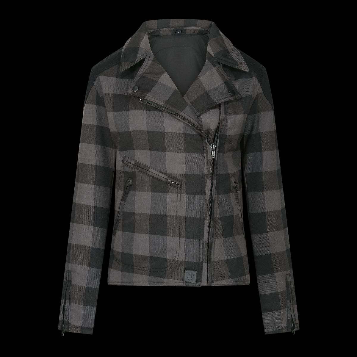 JESSIE FLANNEL GREY - Motorcykeljakke til damer