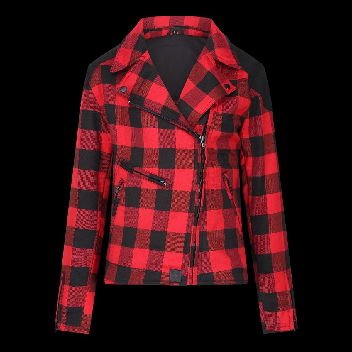 JESSIE FLANNEL RED - Motorcykeljakke til damer