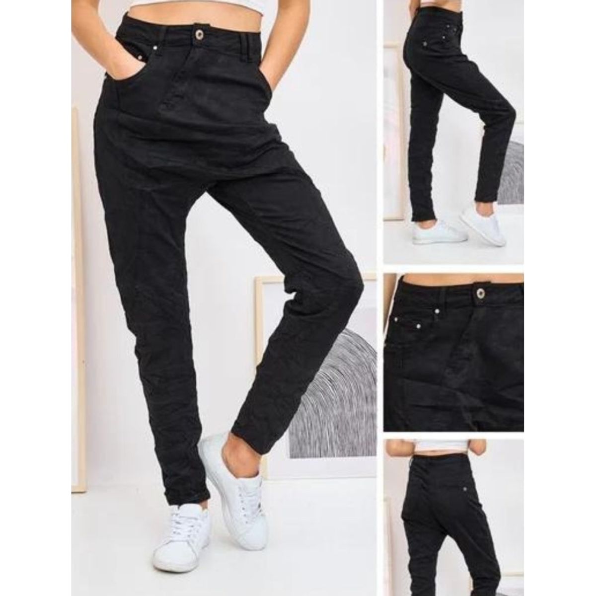 Jewelly dame jeans JW2300-1 - Black