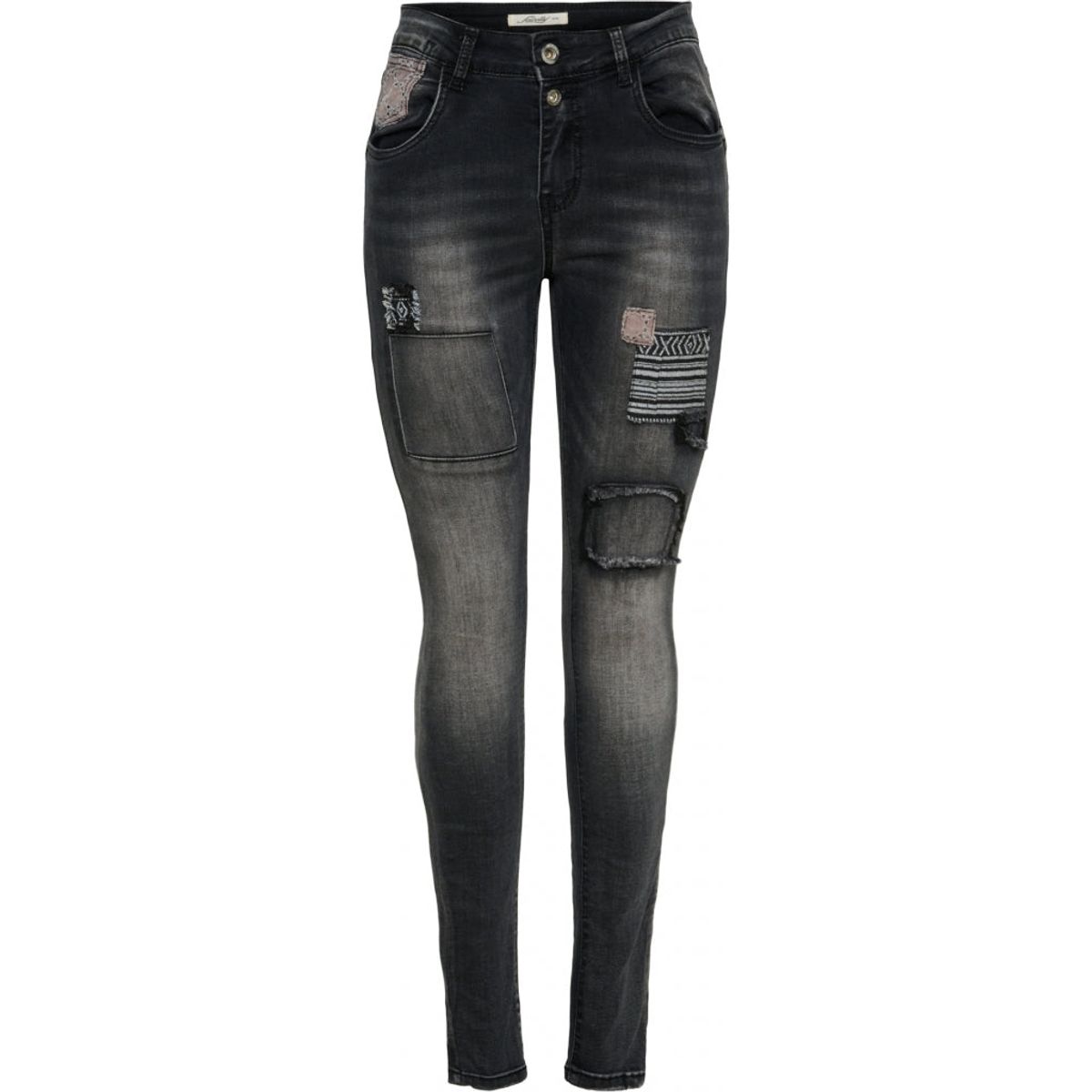 Jewelly dame jeans JW7084 - Black