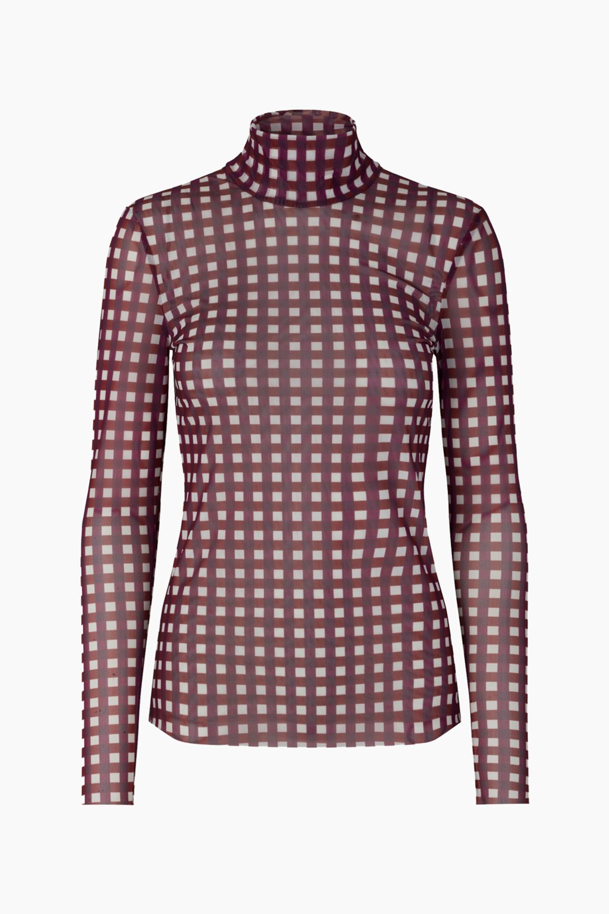 Jodi Mesh Top - Maroon Check - Baum und Pferdgarten - Mønstret L