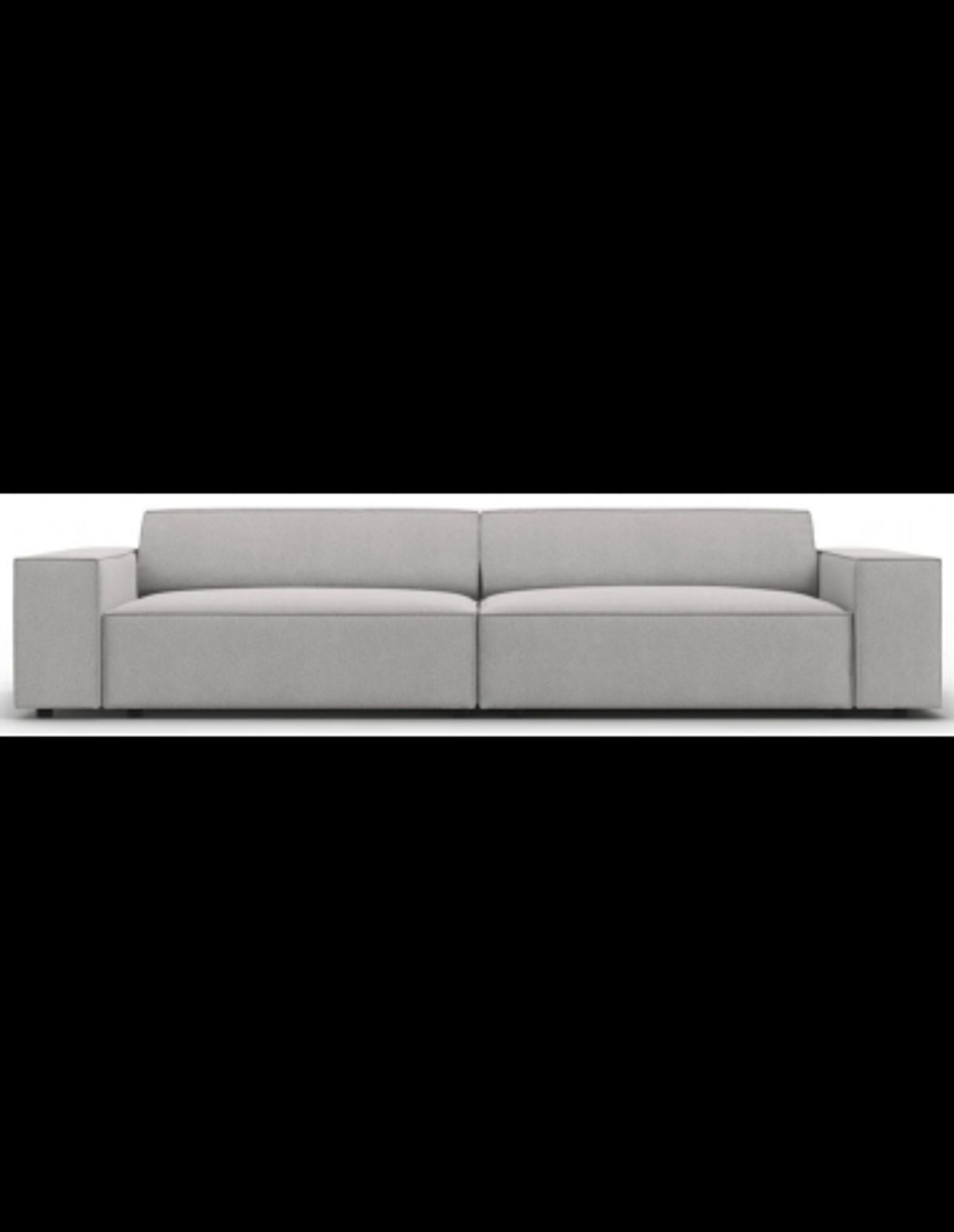 Jodie 3-personers sofa i polyester B204 x D102 cm - Sort/Lysegrå