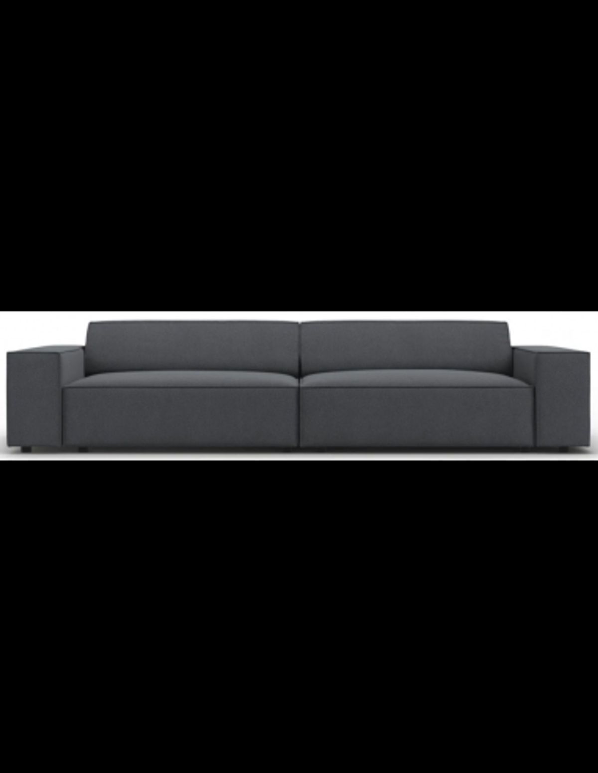 Jodie 3-personers sofa i polyester B204 x D102 cm - Sort/Mørkegrå