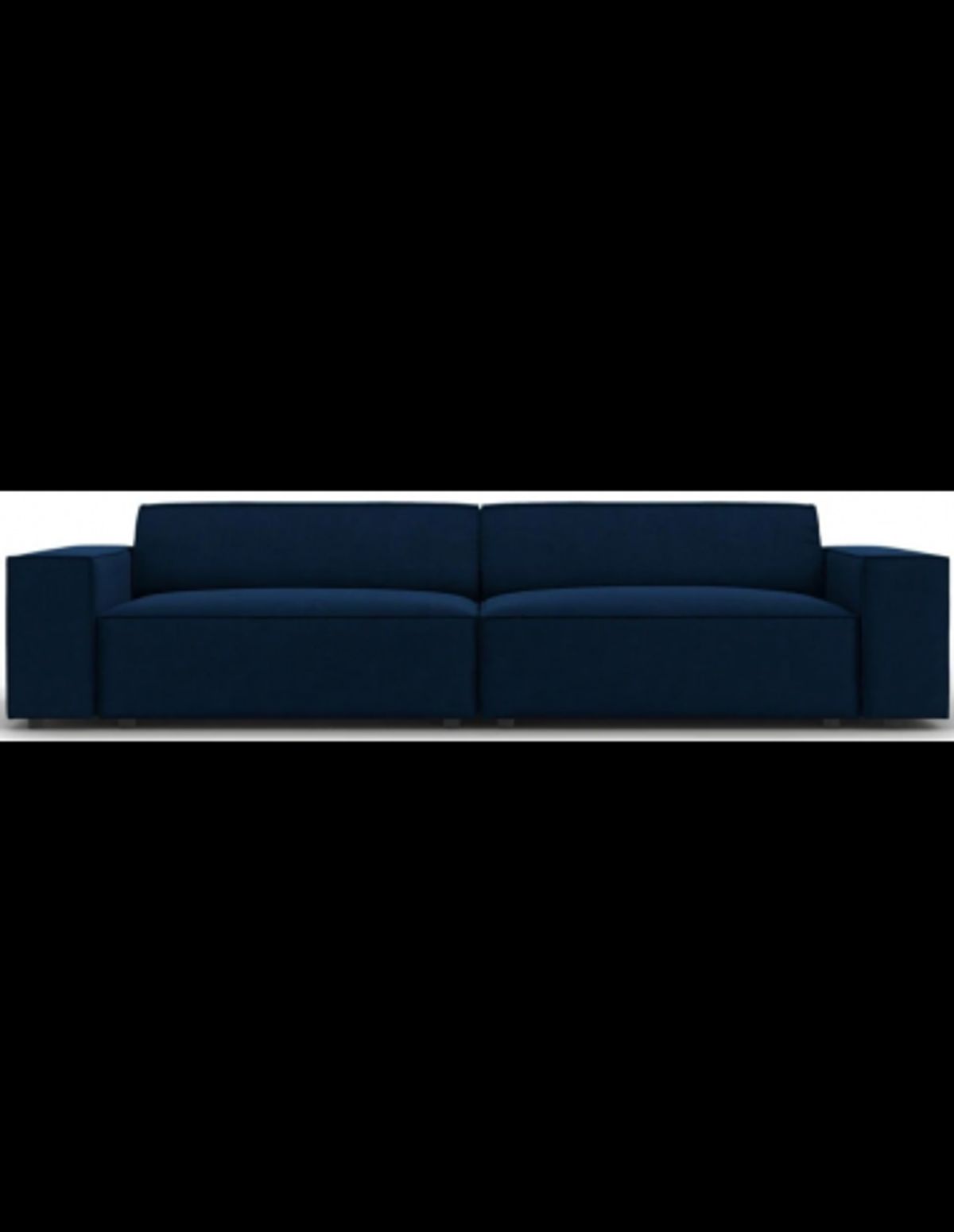 Jodie 3-personers sofa i velour B204 x D102 cm - Sort/Blå