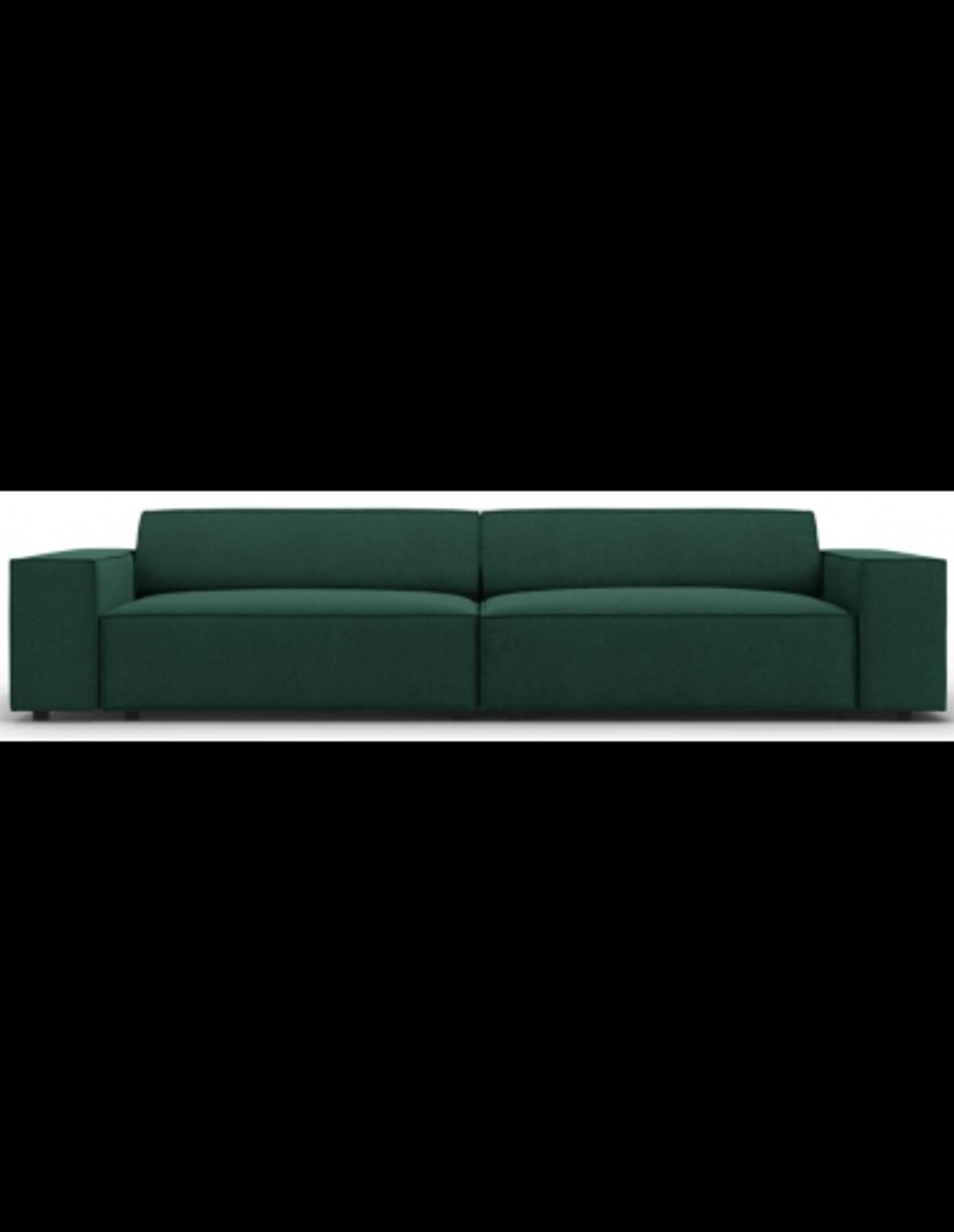 Jodie 4-personers sofa i polyester B244 x D102 cm - Sort/Grøn