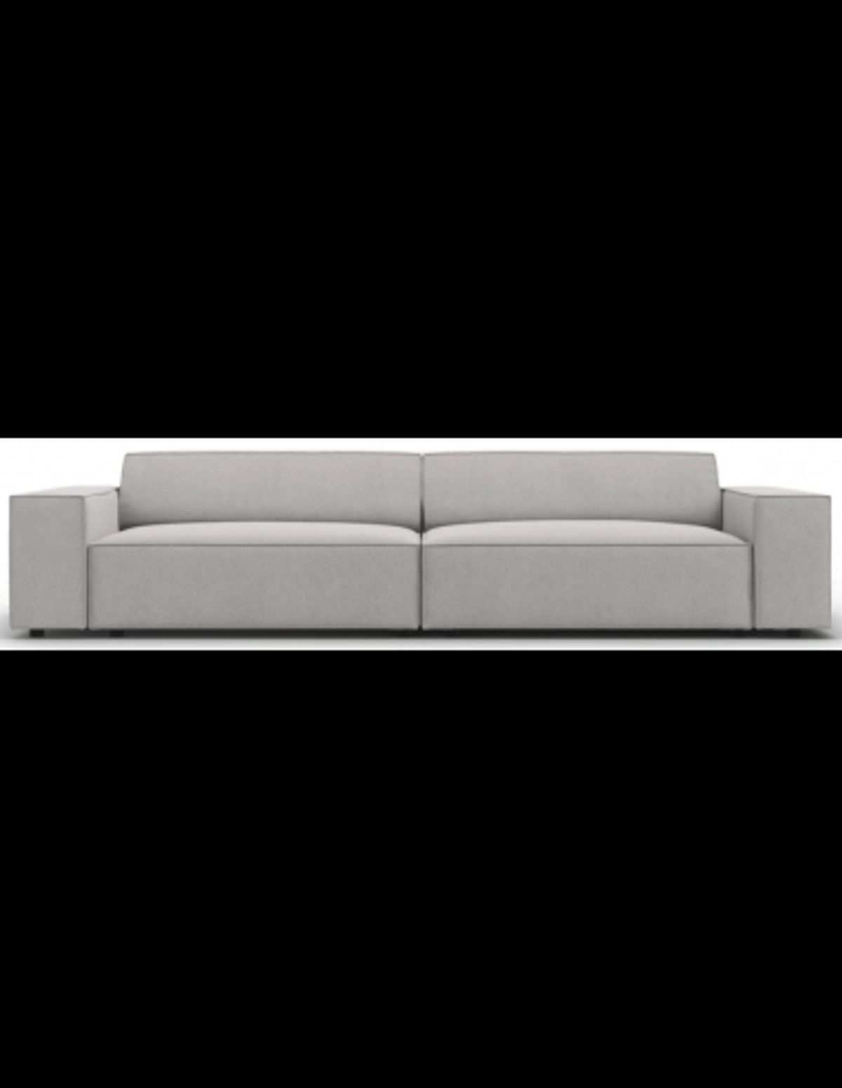 Jodie 4-personers sofa i polyester B244 x D102 cm - Sort/Lysegrå