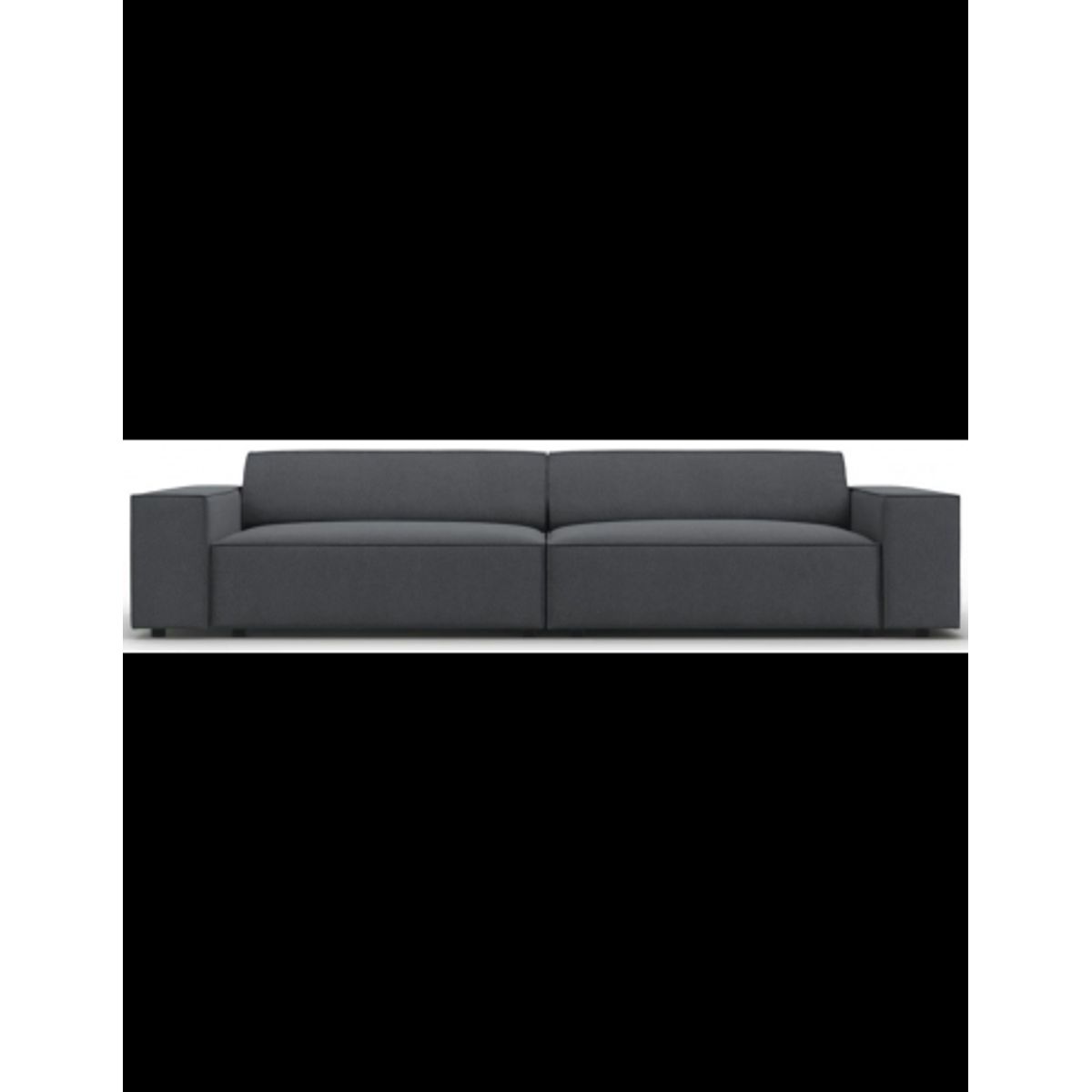 Jodie 4-personers sofa i polyester B244 x D102 cm - Sort/Mørkegrå