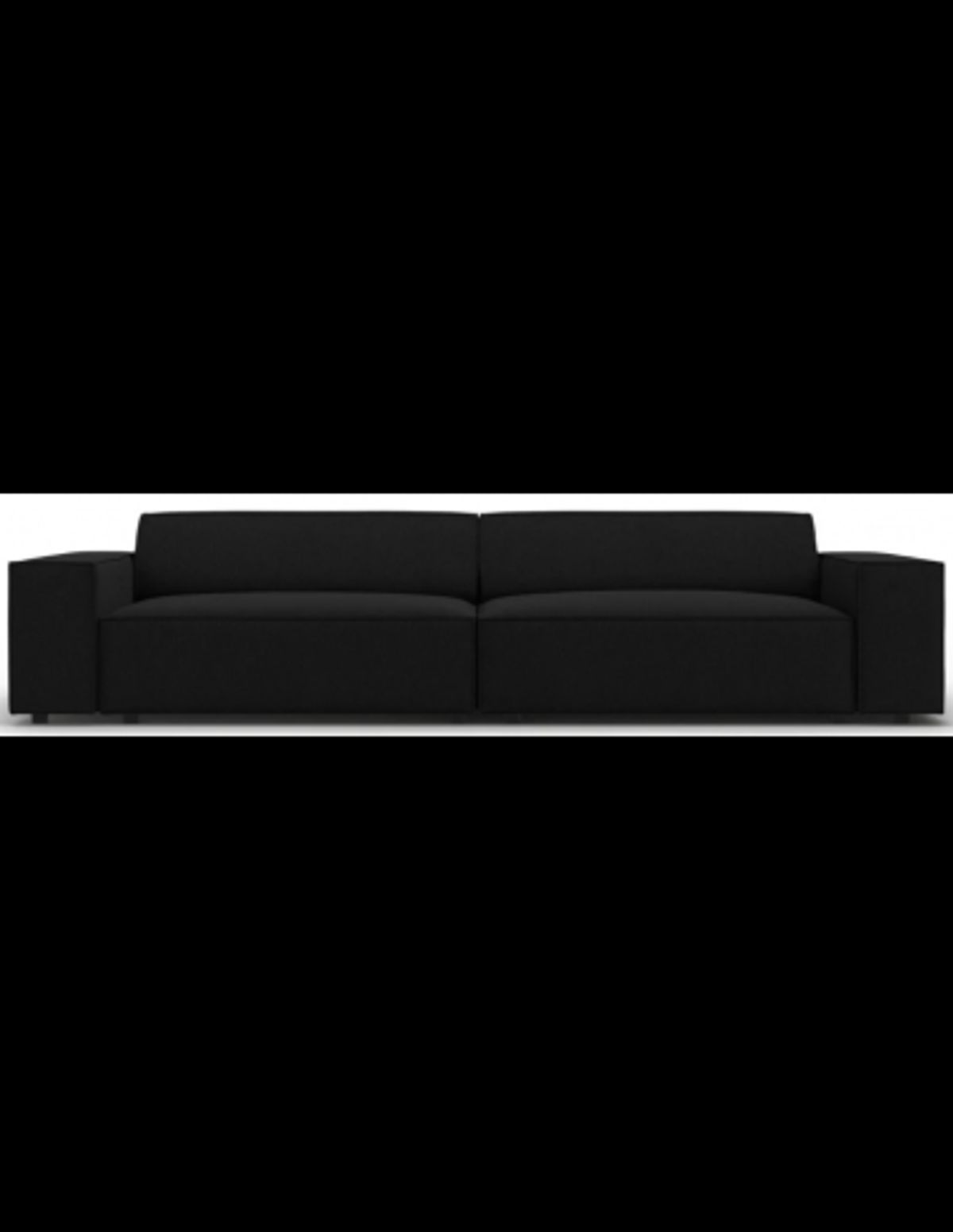 Jodie 4-personers sofa i polyester B244 x D102 cm - Sort/Sort