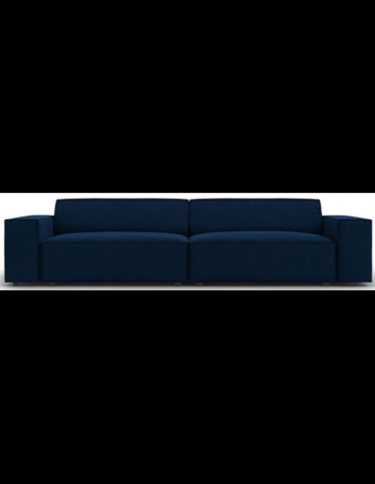 Jodie 4-personers sofa i velour B244 x D102 cm - Sort/Blå