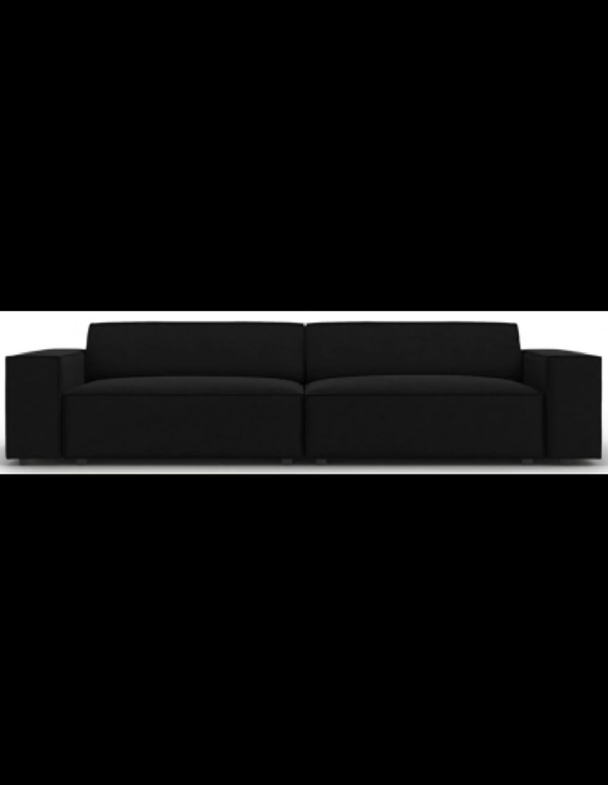 Jodie 4-personers sofa i velour B244 x D102 cm - Sort/Sort