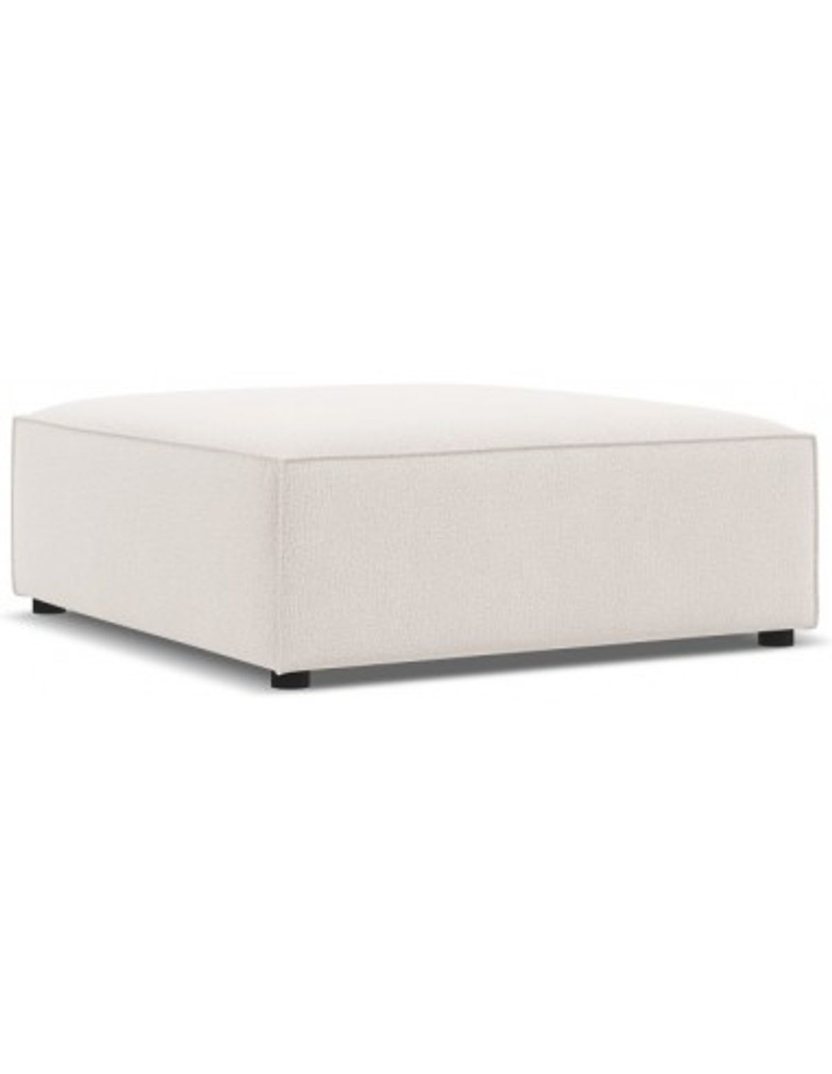 Jodie puf til sofa i polyester B102 x D80 cm - Sort/Lys beige