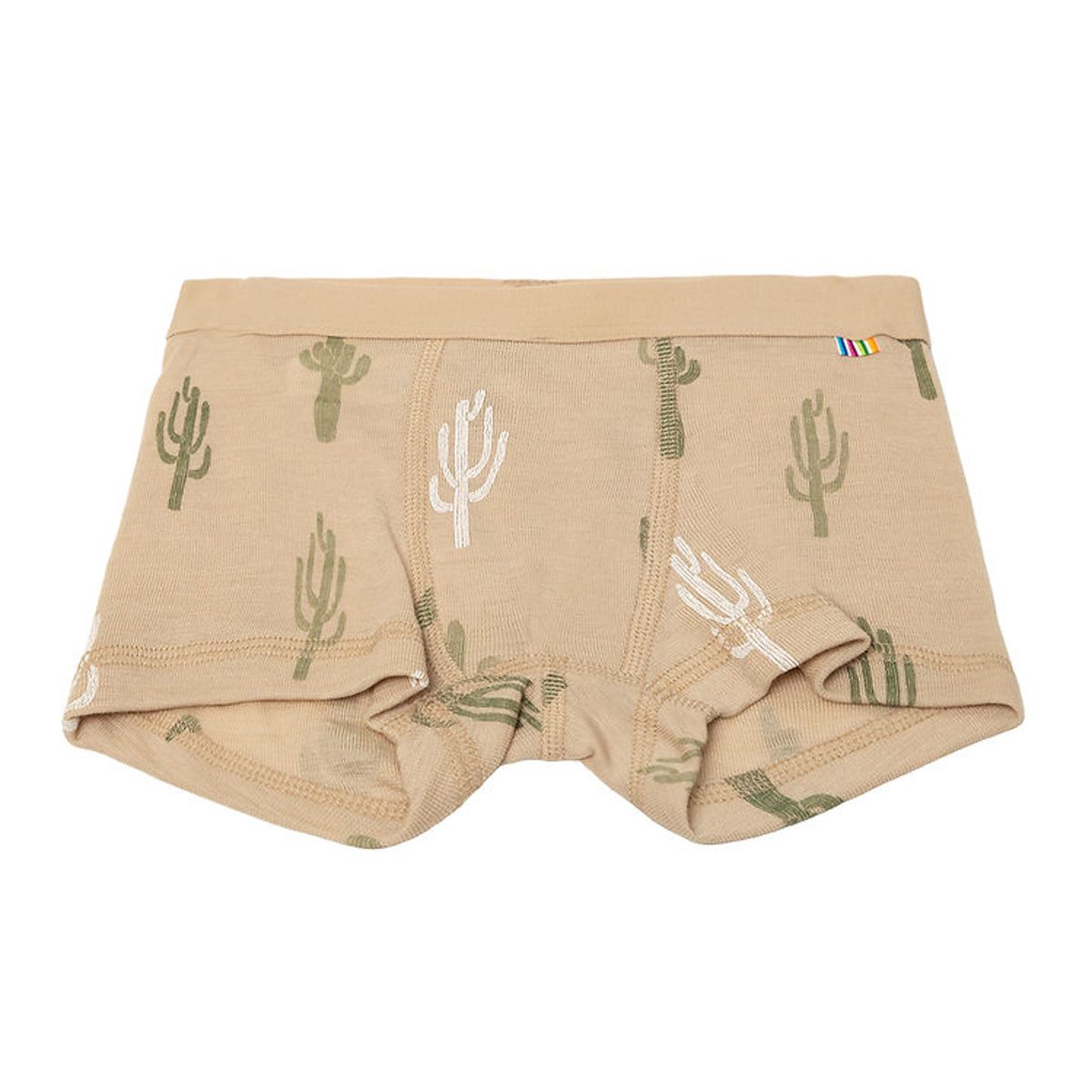 Joha Boxershorts - Uld/Silke - Beige m. Kaktus