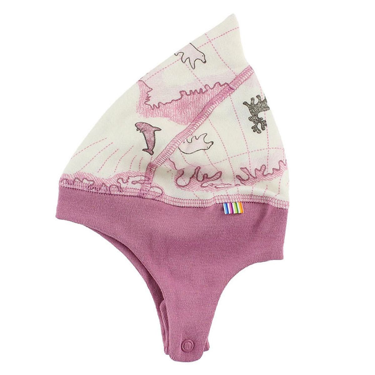 Joha Hue - Arctic Zone - Uld/Bambus - Creme m. Rosa Print