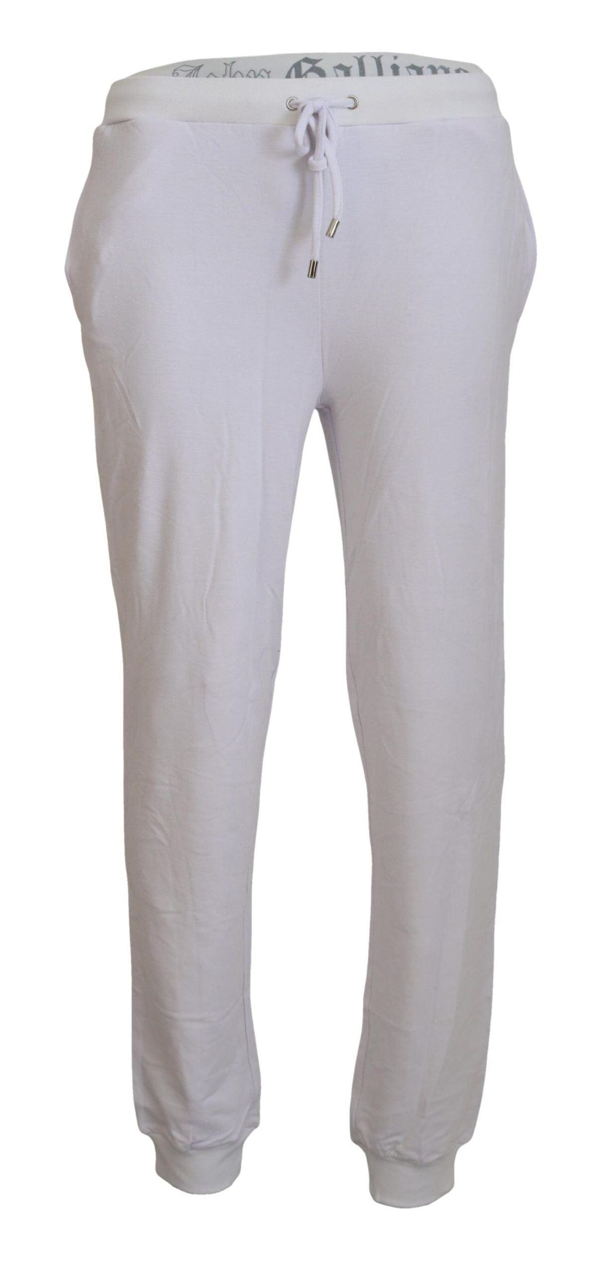 John Galliano Chic Hvid Jogger Pants - Casual Elegance