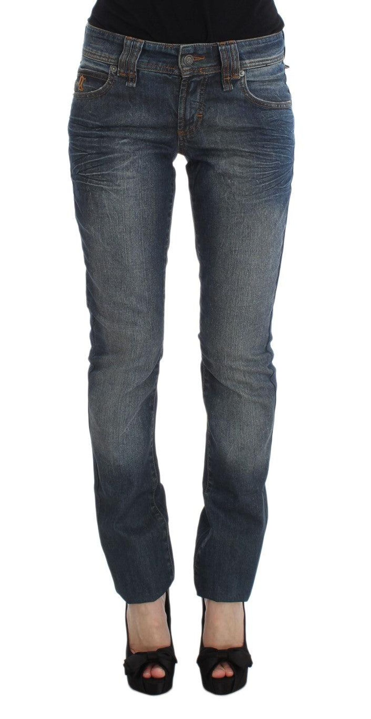 John Galliano Chic Slim Fit Blue Jeans