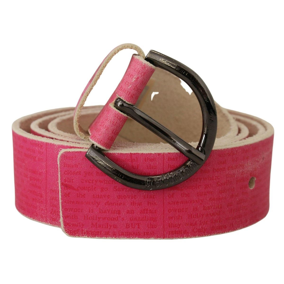 John Galliano Elegant Pink Leather Fashion Belt