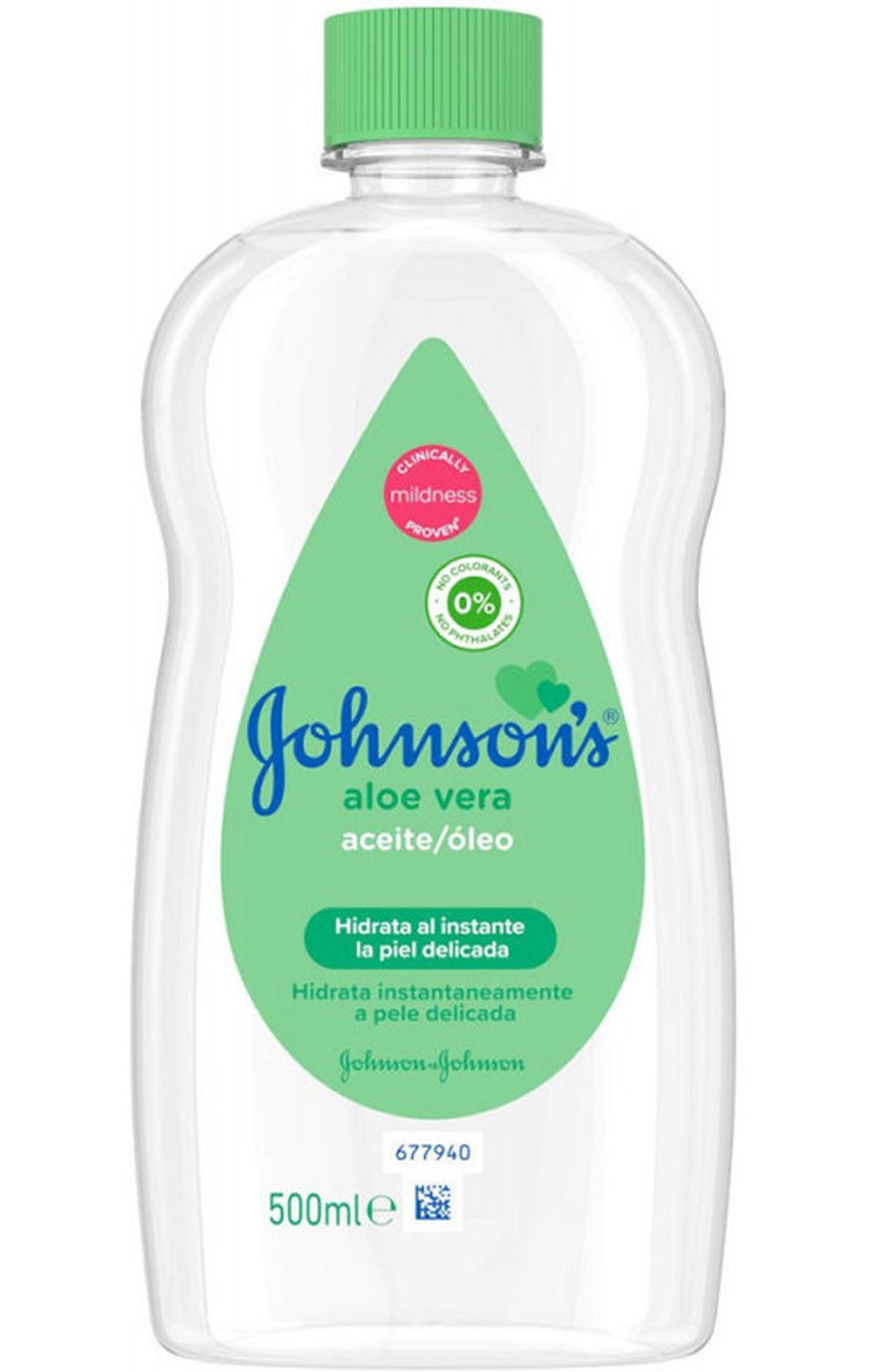 Johnson's aloe vera hidrata instantaneamente la piel delicada 500ml