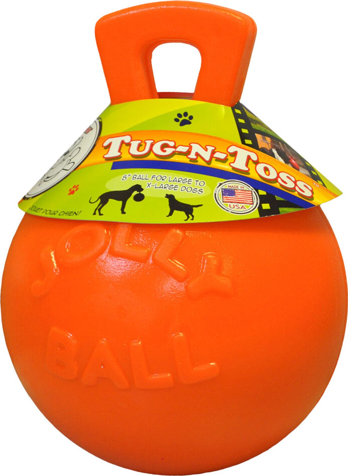 Jolly Pets - Tug-n-toss Ball - 10 Cm - Orange Med Vanilje Duft