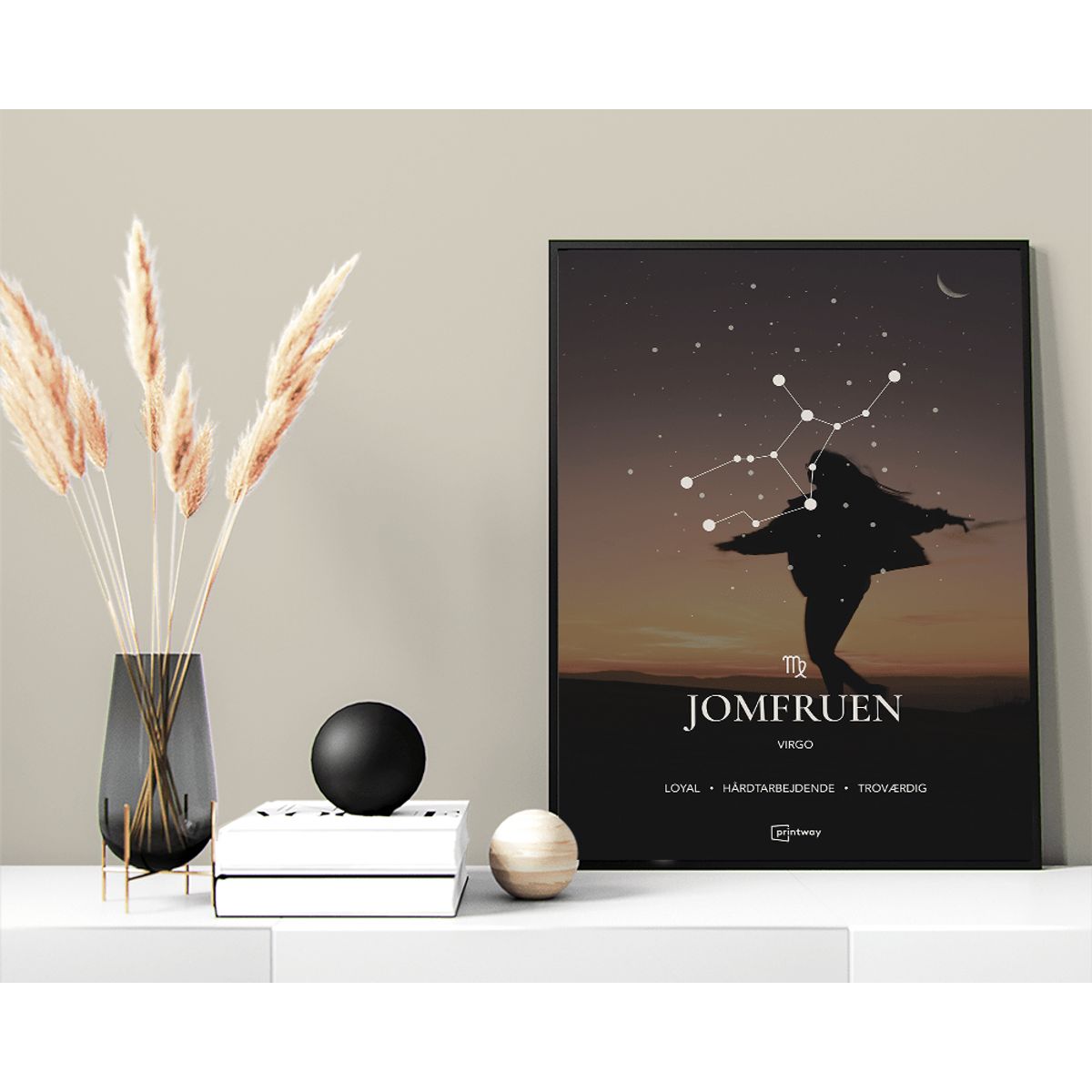 Jomfruen Stjernetegn Plakat Motiv 50×70 cm (B2)