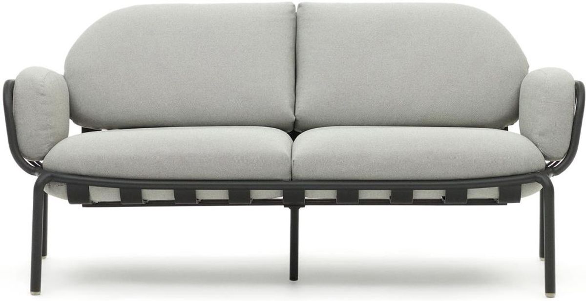 Joncols, Udendørs 2-personers sofa, grå, H72x164x80 cm, metal