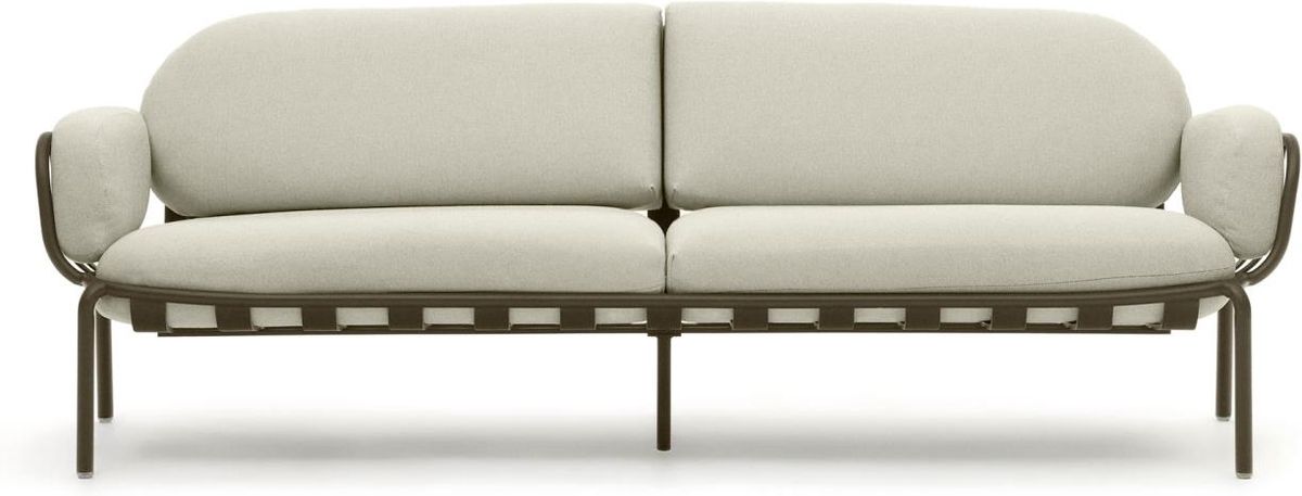 Joncols, Udendørs 3-personers sofa, grøn, H72x224x80 cm, metal