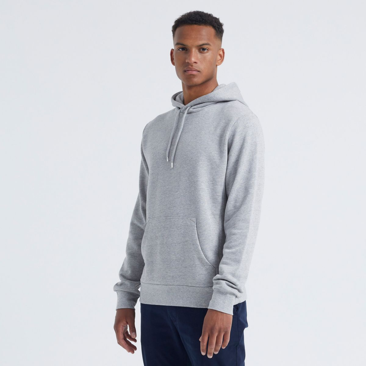 Jones The Organic Hoodie - Light Grey Melange - XS