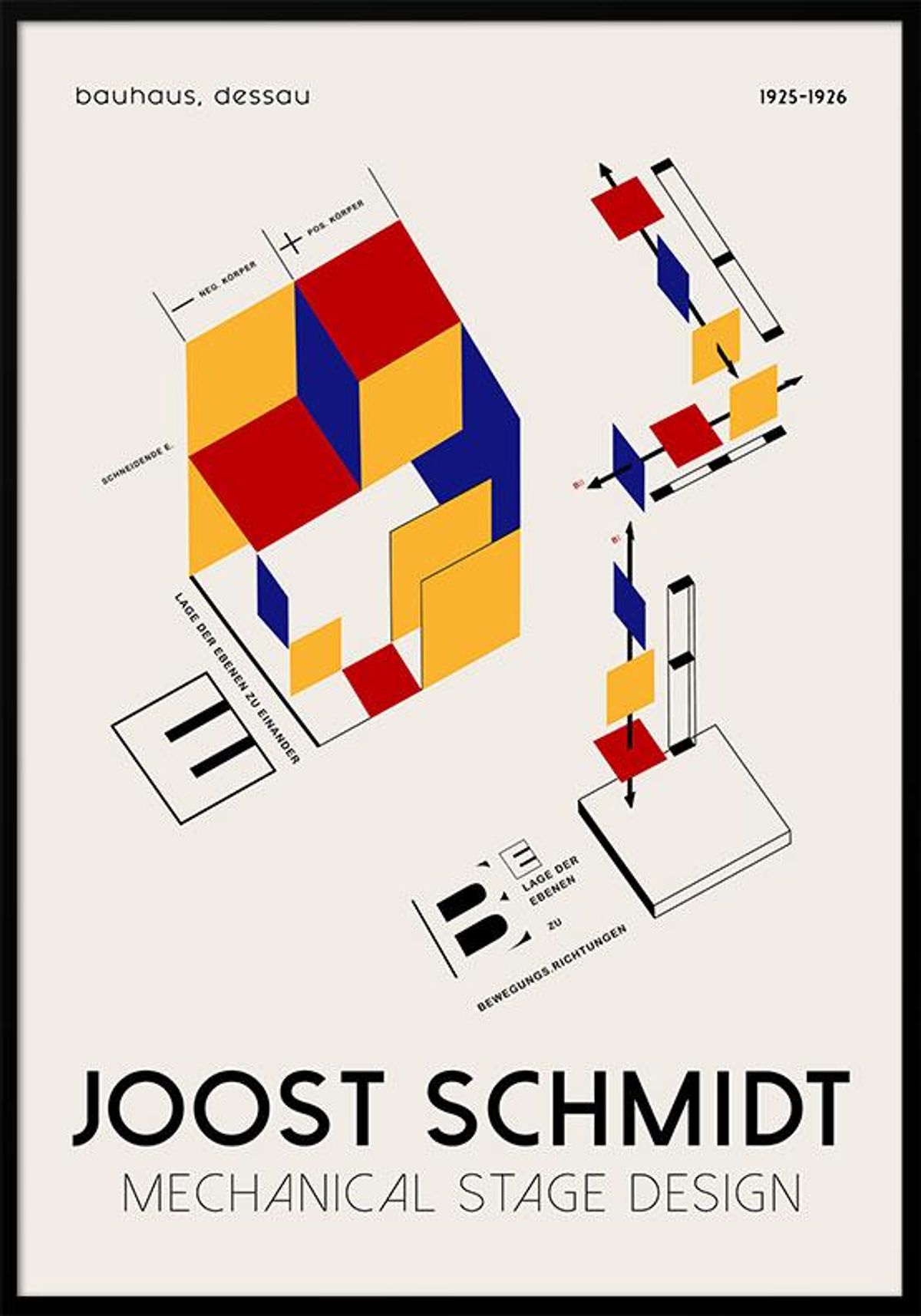 Joost Schmidt plakat - Mechanical Stage Design