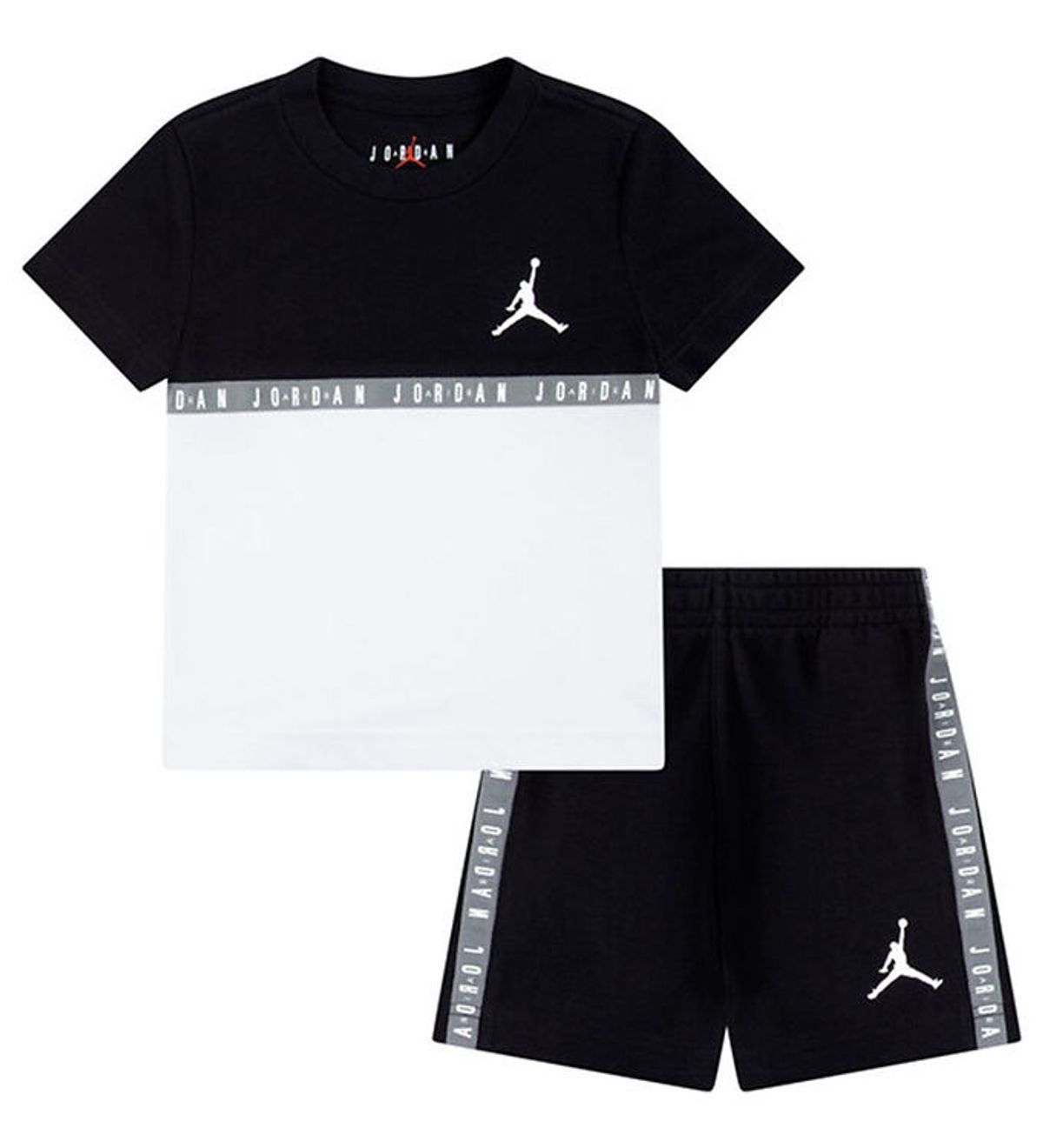 Jordan Shortssæt - Shorts/T-shirt - Sort/Hvid