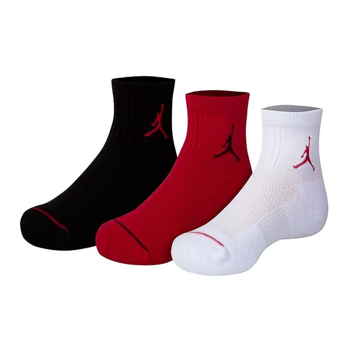 Jordan Strømper - 3-pak - Jumpman Cushioned Ankle - Rød/Hvid/Sor