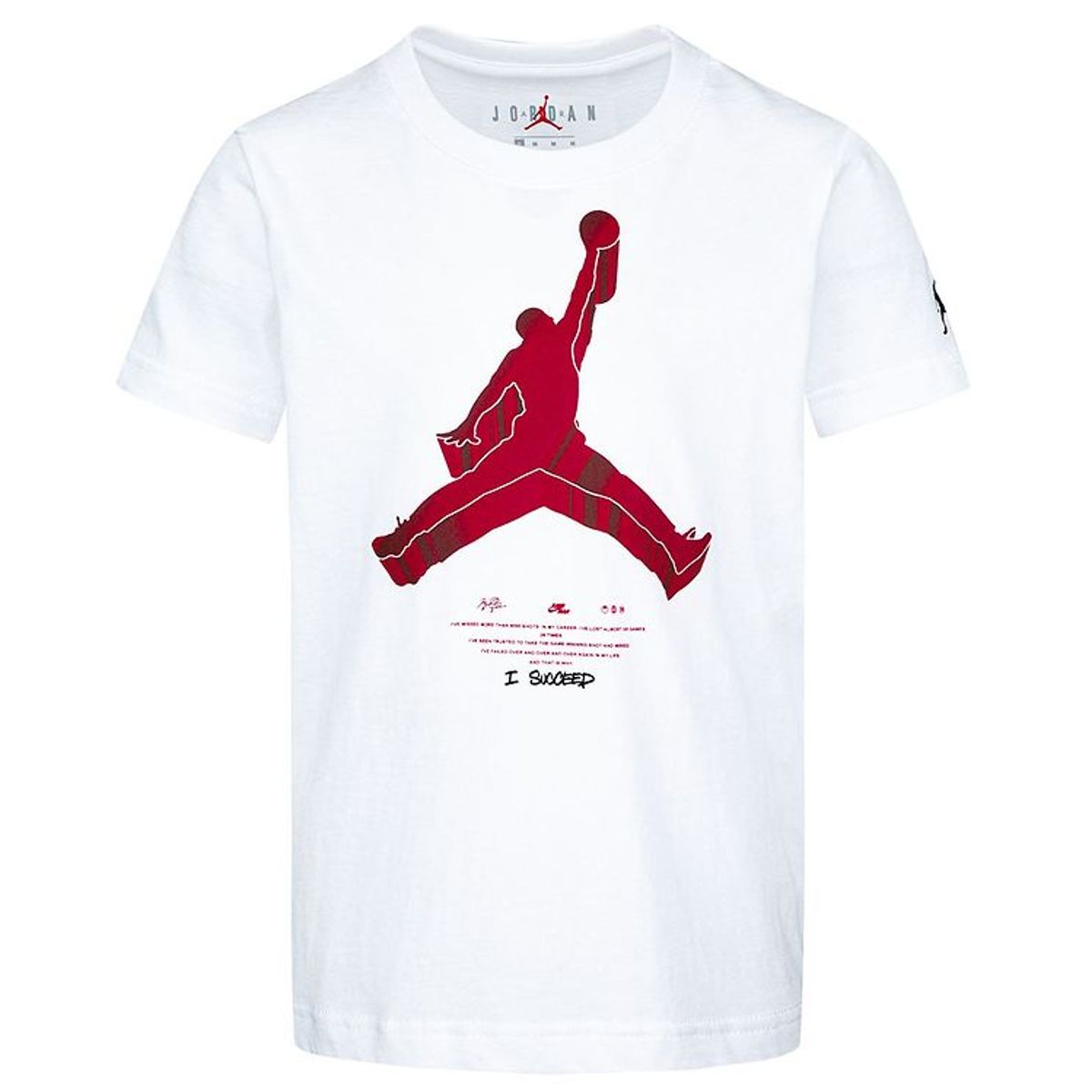 Jordan T-Shirt - Jumpman X Nike Action - Hvid m. Rød