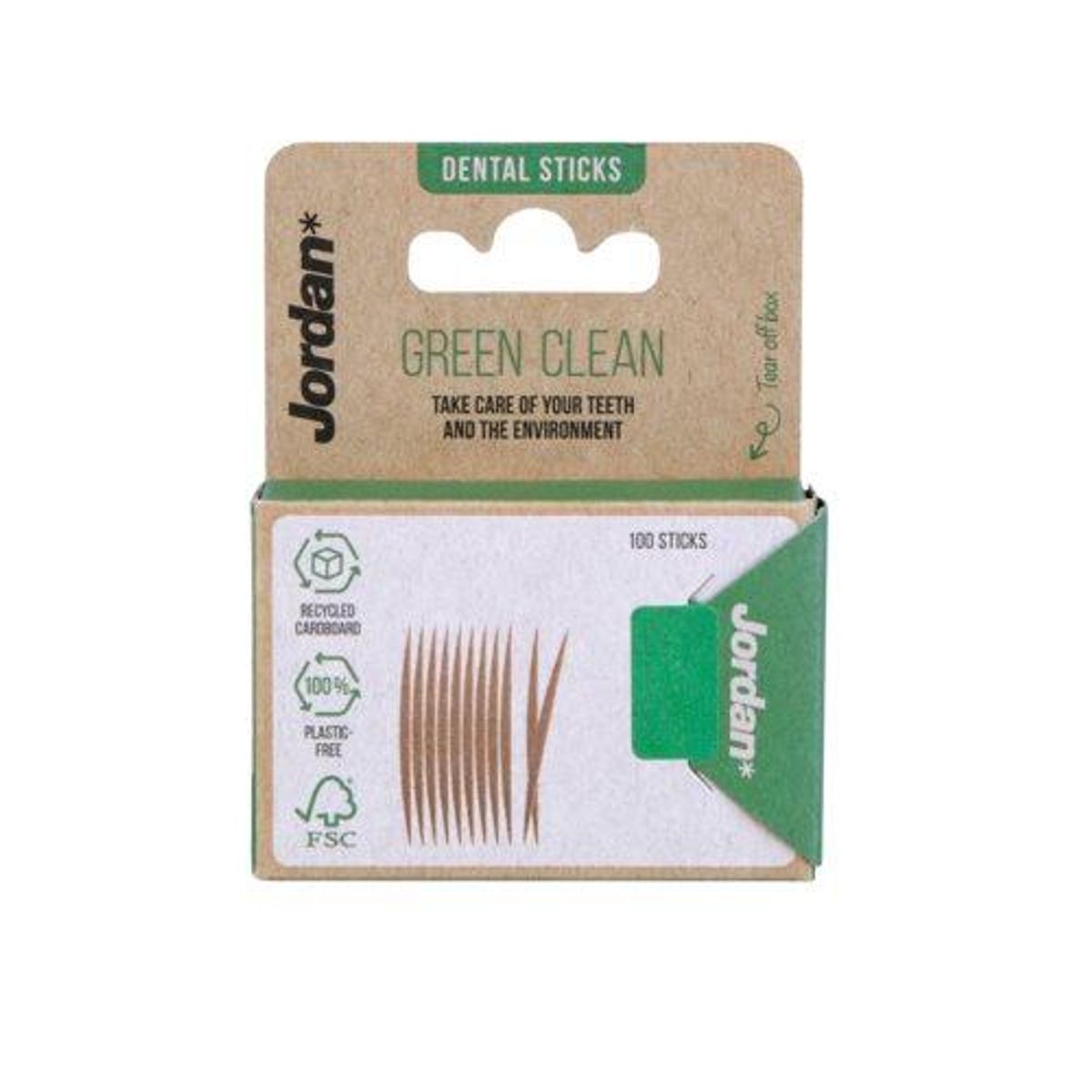 Jordan Tandstikker Green Clean, 1pk.