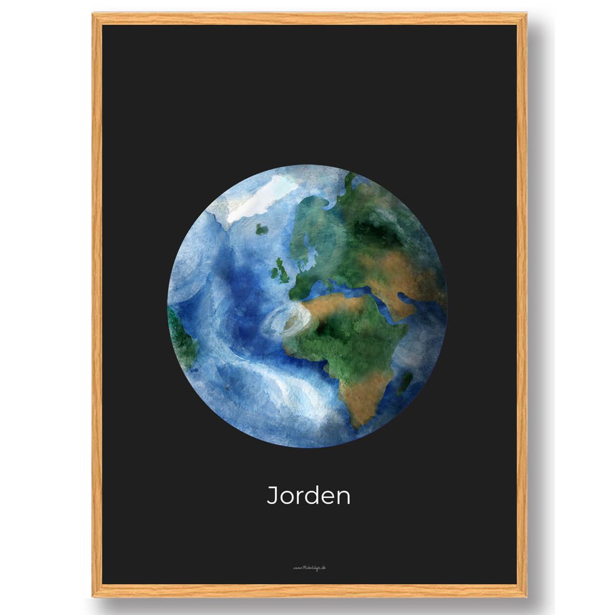 Jorden - rumplakat (Størrelse: L - 50x70cm (B2))